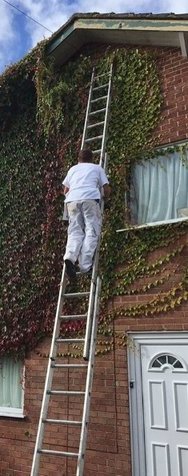 Decorator working on exterior of a property